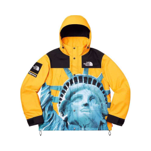 Supreme X TNF 北面聯名FW19 自由女神衝鋒衣FW19黃色