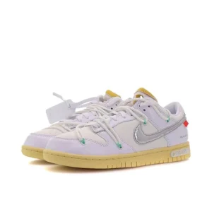 Nike Dunk Off-White聯名/NO.1/白帶/白扣/白銀