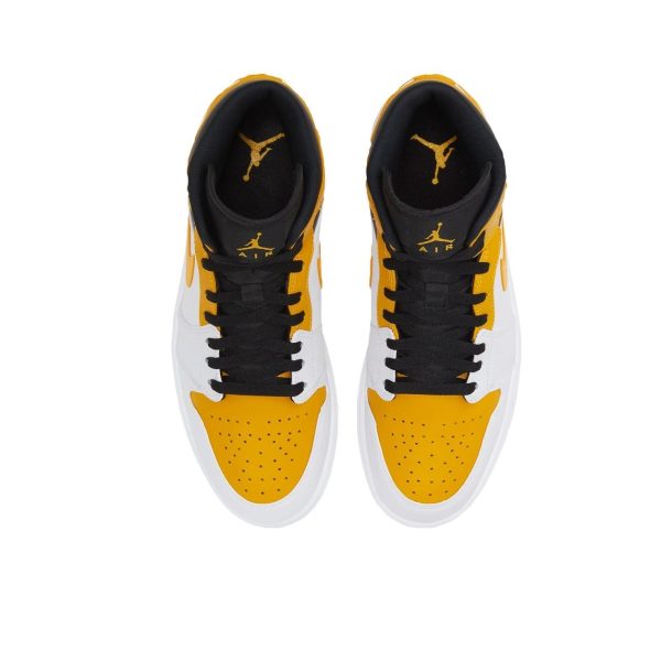 Air Jordan 1 University Gold 中幫/白色/大學金/黑色：圖片 3