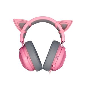 Razer/雷蛇  北海巨妖 头戴式有线游戏耳机  粉晶 国行版 带猫耳版