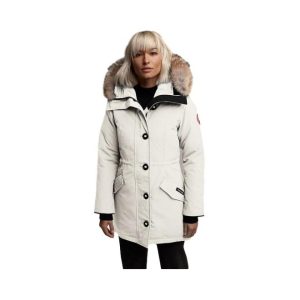 Canada Goose/加拿大鵝Rossclair時尚修身中長派克羽絨外套2580LA 晨曦白