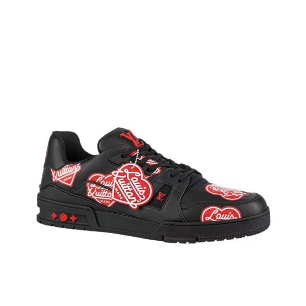 Louis Vuitton Trainer 黑色/紅色：圖片 2