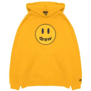 Drew House Mascot Hoodie Golden Yellow 笑臉Logo印花連帽衛衣秋季男女同款金黃色送禮推薦送男友
