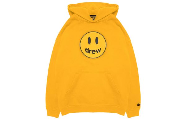 Drew House Mascot Hoodie Golden Yellow 笑臉Logo印花連帽衛衣秋季男女同款金黃色送禮推薦送男友