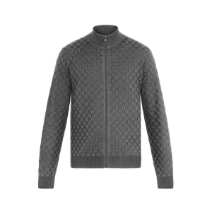 Louis Vuitton/路易威登FW21 皮革飾片長袖外套灰