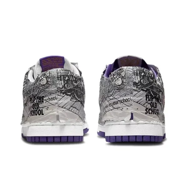 Nike Dunk Low "Flip The Old School" 反鉤撕紙潮流百搭低筒休閒板鞋白紫鴛鴦：圖片 6