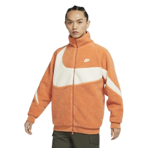 【海外限定】Nike 大鉤子搖粒絨雙面穿夾克外套BQ6546 咖啡黃