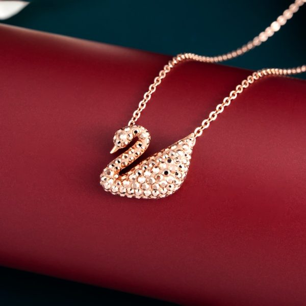 Swarovski/施華洛世奇ICONIC SWAN經典純色黑天鵝鎖骨鏈項鍊5204134：圖片 18