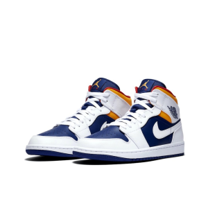 Air Jordan 1 Royal Blue Laser Orange 中幫/藍色/黃色/白色