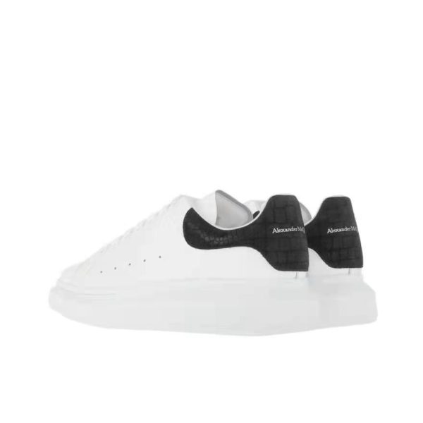 Alexander McQueen 厚底牛皮板鞋534278WHGP5 白色/鱷魚紋：圖片 4