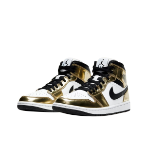 Air Jordan 1 Metallic Gold 中幫/GS/金屬金/白色/黑色