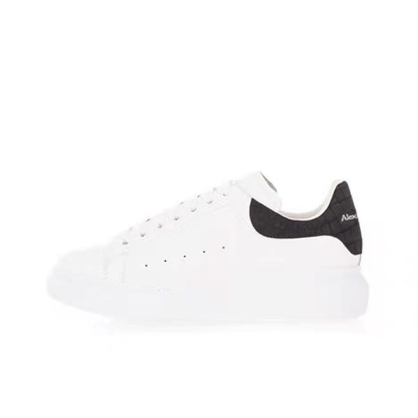 Alexander McQueen 厚底牛皮板鞋534278WHGP5 白色/鱷魚紋