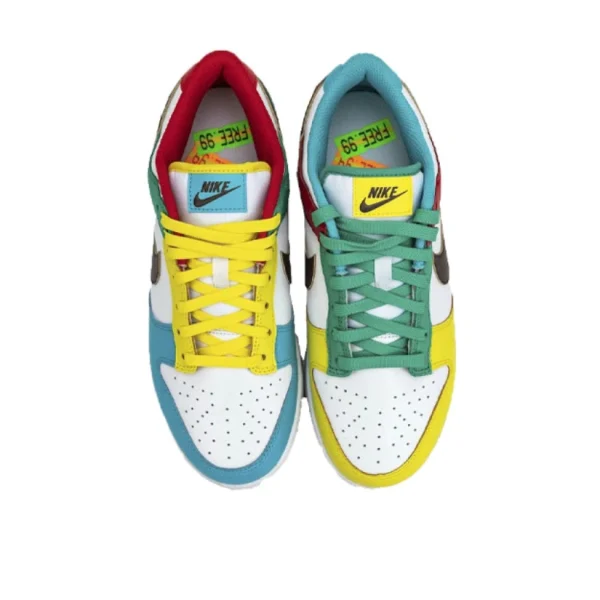 Nike Dunk Free 99 低筒/白紅藍/拼接/不對稱鴛鴦：圖片 4
