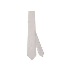 Gucci/古馳互扣式個性簡約領帶741716 4EAAT 白色均碼