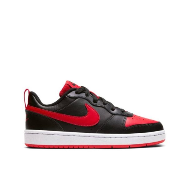 Nike Court Borough 2 Black Red GS/黑紅Low：圖片 3