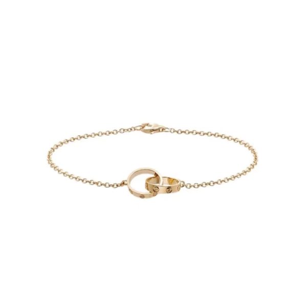 Cartier/卡地亞LOVE系列雙環手鍊B6027000