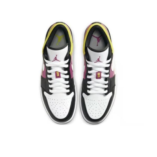 Nike Air Jordan 1 Low 黑粉黃色潑墨：圖片 2