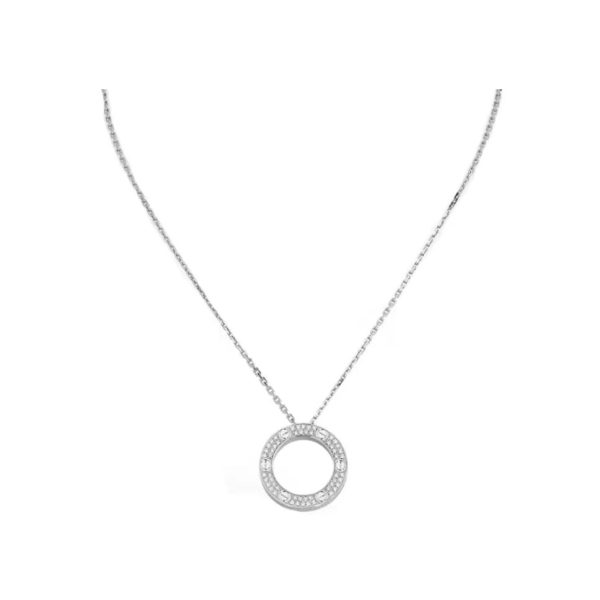 Cartier/卡地亞LOVE系列鑲鑽項鍊B7224527：圖片 3