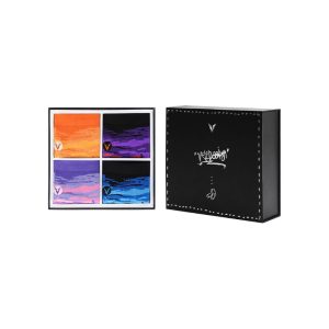 Veidoorn/維動販賣日落系列運動訓練毛巾底中筒襪VDLQWY 1粉紅紫1橘色1黑紫1黑藍（禮盒裝）4雙L（38-45碼）