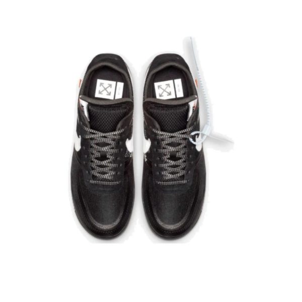 Nike Air Force 1 Black/Sliver 低筒/OW聯名/黑銀字母：圖片 3