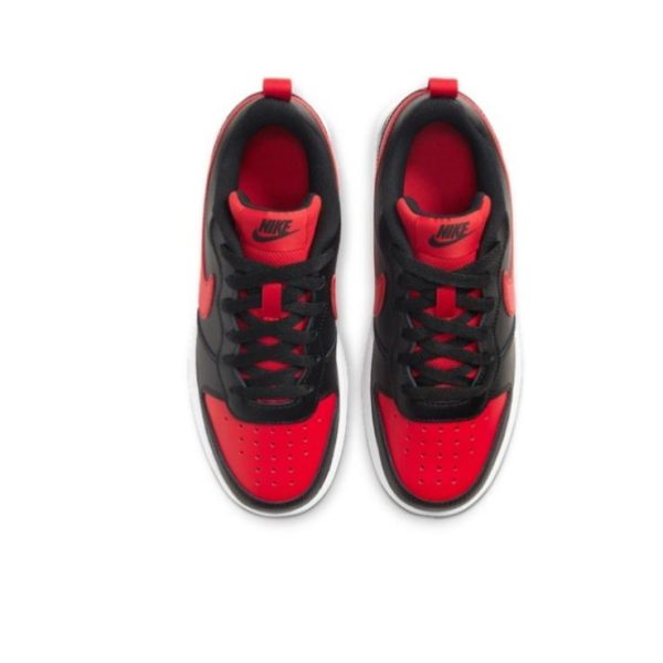 Nike Court Borough 2 Black Red GS/黑紅Low：圖片 2