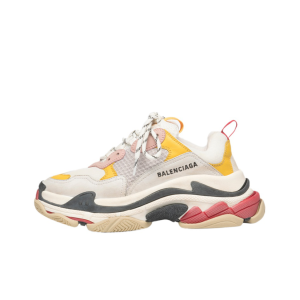 Balenciaga/巴黎世家Triple S 網眼水洗女款白粉色