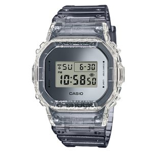 CASIO卡西歐G-SHOCK See thru冰韌透明系列冰韌1.0 冰電之韌小方塊防水運動表日韓表銀灰DW-5600SK-1PRS