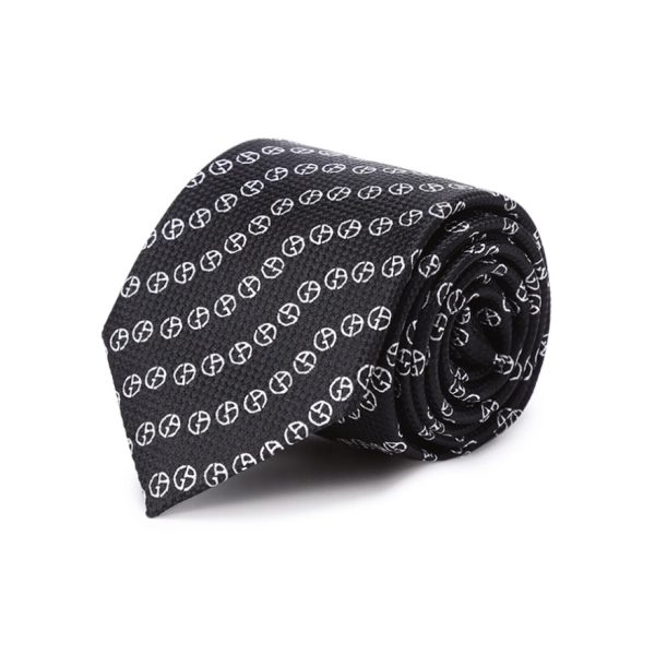 Armani/阿瑪尼男士絲質領帶360254 2R800 黑色00020