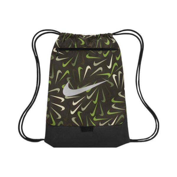 Nike 運動休閒標誌Logo旋風印花雙肩包綠色DM2407-355
