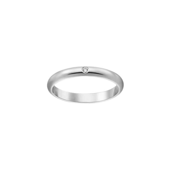 Cartier/卡地亞1895系列鑽石窄版戒指B4088200：圖片 3