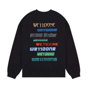 We11done FW22 彈幕系列Logo標誌撞色字母圓領衛衣WD-TT1-22-848-U