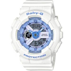 CASIO 卡西歐BABY-G 主題系列運動防水潮流時尚手錶白藍日韓錶女款BA-110BE-7APR