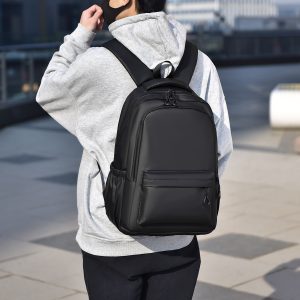 休閒雙肩包男士簡約15.6吋電腦背包防潑大容量學生背包可一件