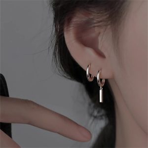 韓版小銀耳環耳環女S925銀針簡約耳環耳圈氣質冷淡風耳環耳飾潮