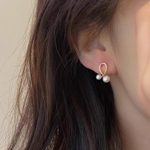 韓版珍珠耳環女輕奢高級感小眾設計時尚氣質風耳環