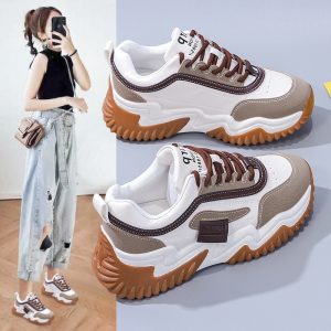 厚底老爹鞋女2025新款復古春季女鞋ins潮學生百搭增高休閒運動鞋