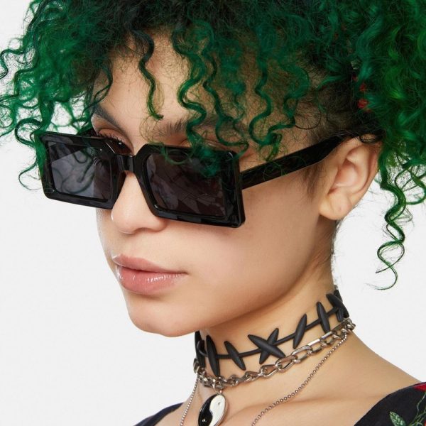 夏季時尚防紫外線墨鏡女多巴胺色系太陽眼鏡爆款方形太陽眼鏡潮：圖片 2