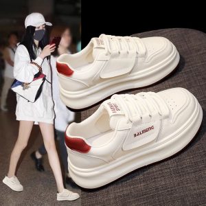 爆款小白鞋女2025春季新款百搭透氣厚底休閒板鞋軟底輕便運動女鞋