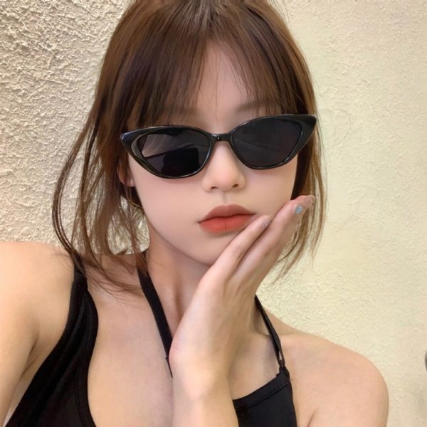 全新復古貓眼時尚墨鏡女高級感防紫外線太陽眼鏡潮流ins風太陽眼鏡：圖片 2
