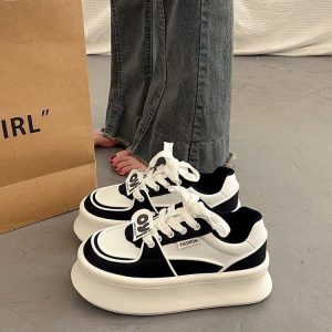 厚底小白鞋女2025春秋季新款百搭板鞋增高透氣運動休閒鞋ins潮