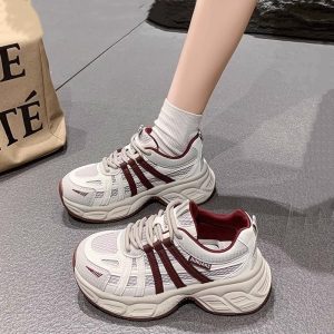 超火老爹鞋女2025春季新款厚底增高百搭小個子復古輕便休閒運動鞋