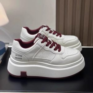 厚底小白鞋女春秋季新款百搭學生運動休閒鞋增高繫帶輕便板鞋