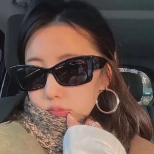 歐美復古不規則方形大框太陽眼鏡太陽眼鏡韓版女士時尚個性墨鏡