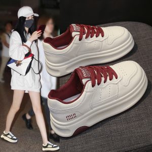 厚底小白鞋女鞋2025春季新款百搭超火休閒運動鞋小個子增高板鞋子