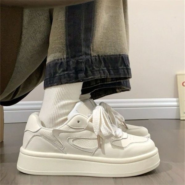 厚底小白鞋女鞋2025新款春季秋季學生百搭透氣鞋小眾休閒運動板鞋