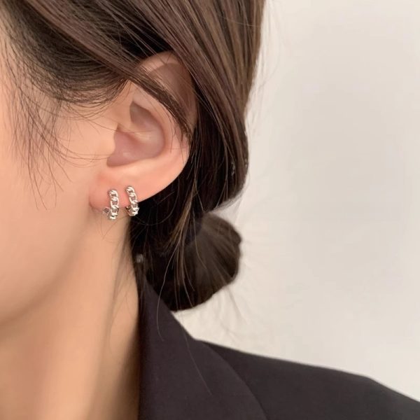 冷淡風耳環耳環女睡免摘耳圈時尚小眾獨特高級感耳飾飾品