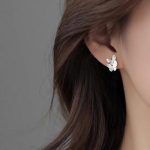 蝴蝶蝴蝶耳飾女時尚爆款輕奢高級感耳環女小眾設計精緻耳環