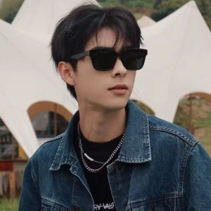 新款復古方框太陽眼鏡男女高級感駕駛開車太陽眼鏡韓版時尚街拍墨鏡