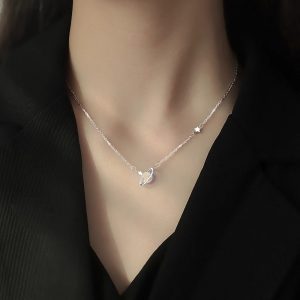 925純銀星球項鍊女時尚簡約簡約小眾設計頸鍊輕奢高級感鎖骨鏈