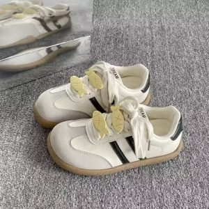 厚底小白鞋女款2025春季新款爆款百搭chic鞋復古休閒運動德訓鞋